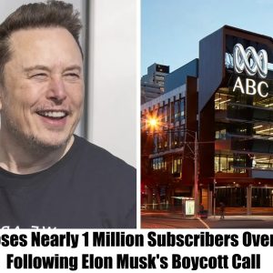 BREAKING NEWS: ABC Loses Nearly 1 Million Subscribers Overnight Following Elon Musk's Boycott Call.