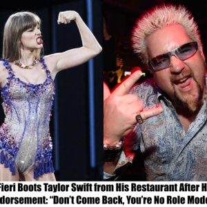 HOT NEWS: Guy Fieri Boots Taylor Swift from His Restaurant After Harris Endorsement: “Don’t Come Back, You’re No Role Model”.